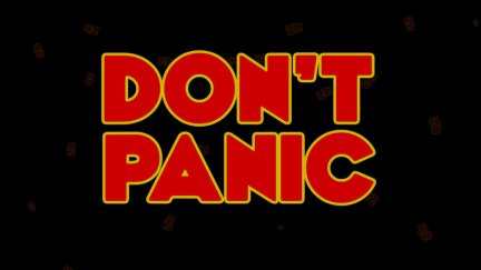 Don;t Panic text