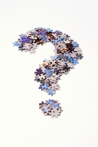 question mark made up of jigsaw pieces 