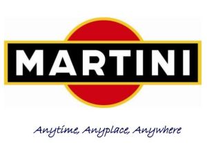 martini logo with the words anytime, anyplace, anywhere