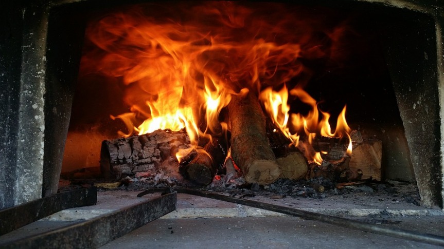 image showing an open fire 